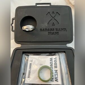 Manly Bands - the Visionary - tungsten ring & silicone ring - size 8.5/9